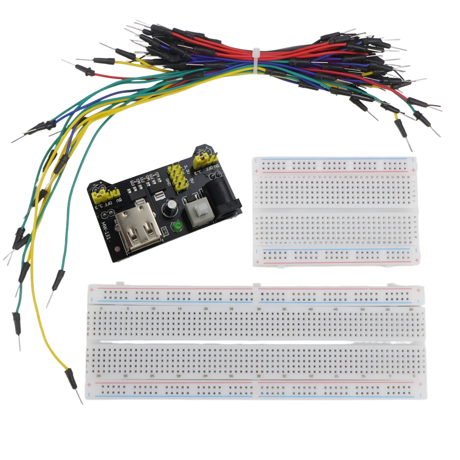 Diy Electronics Breadboard - MB-102 830 Points Breadboard with 65pcs