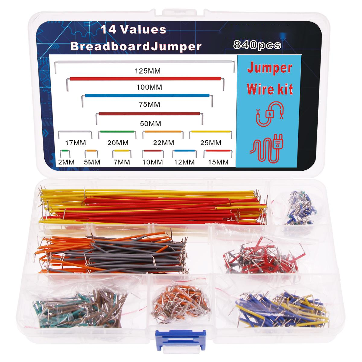 Diy Electronics Breadboard - 140Pcs 560Pcs 840Pcs Preformed Breadboard Jumper