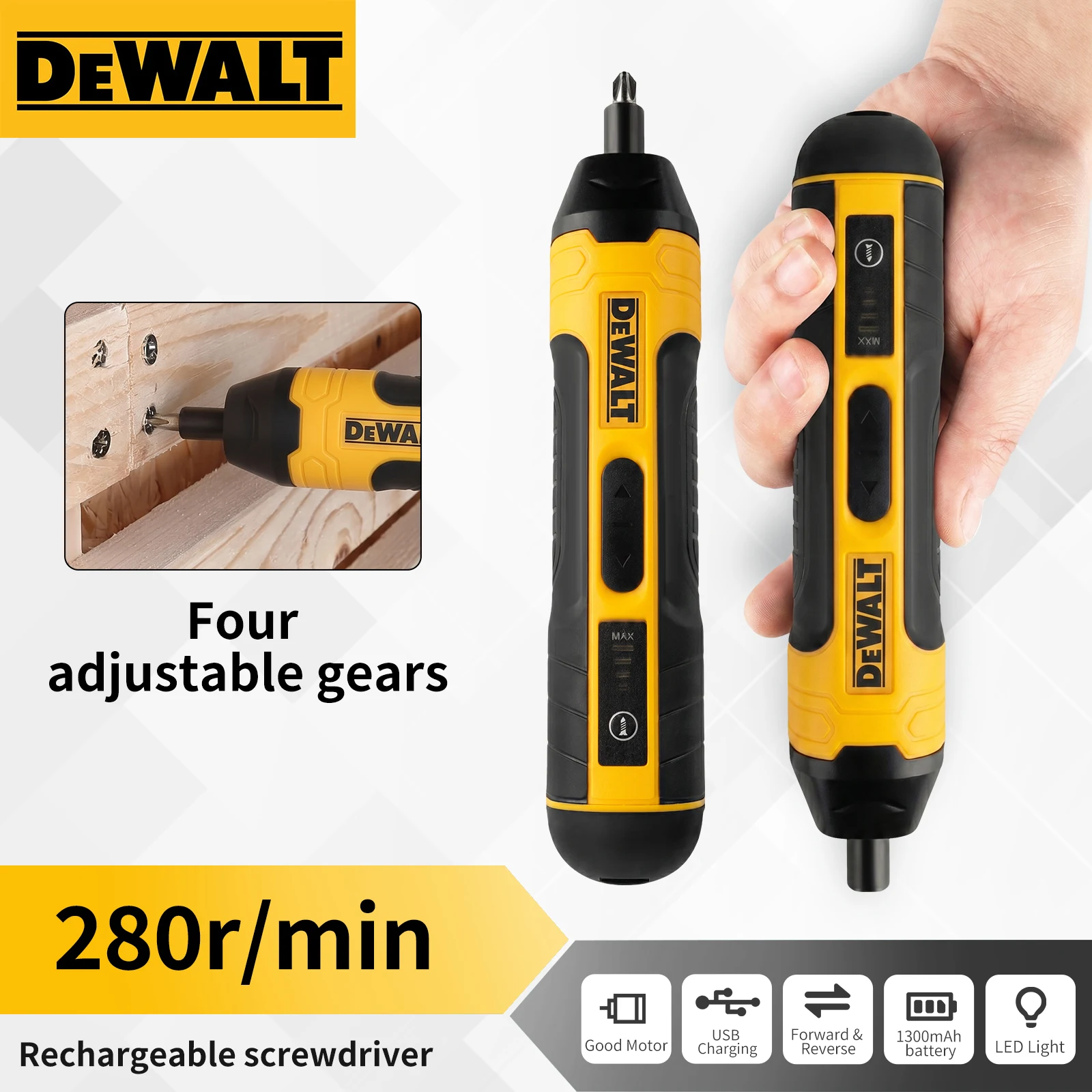Diy Electronics News - NEW DEWALT Rechargeable Electric Screwdriver,4 Torque
