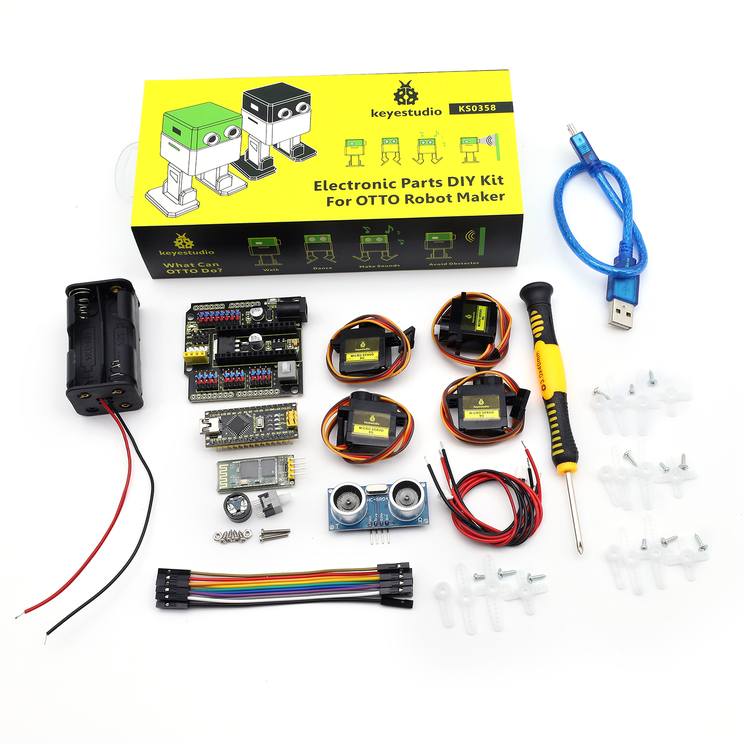 Arduino Uno Starter Kit - Keyestudio DIY Electronic Components Starter Kit