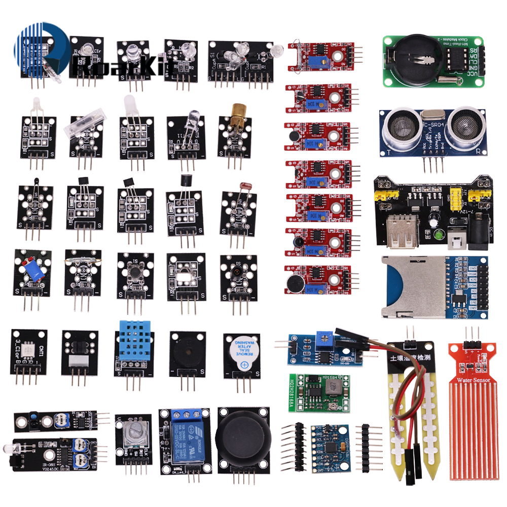 Arduino Uno Starter Kit - 45 in 1 Sensors Modules For