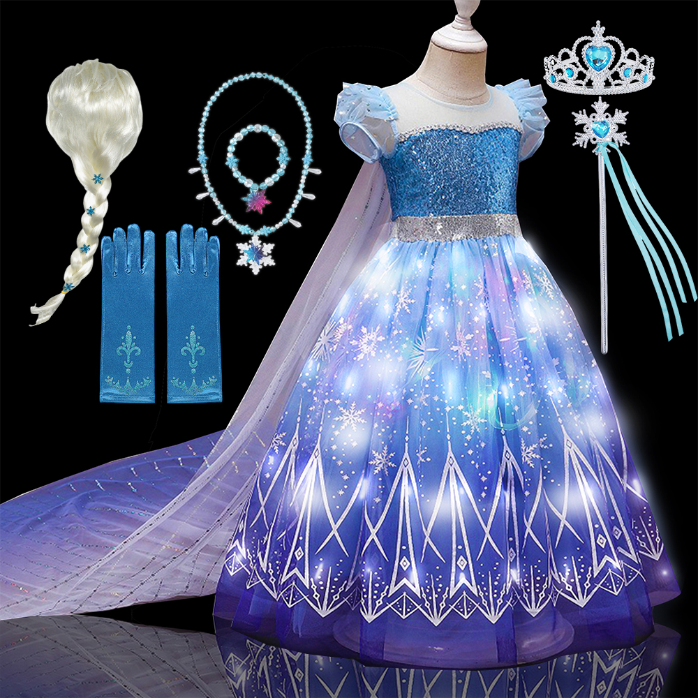 Diy Halloween Electronics - Kids Copslay Elsa LED Light Up