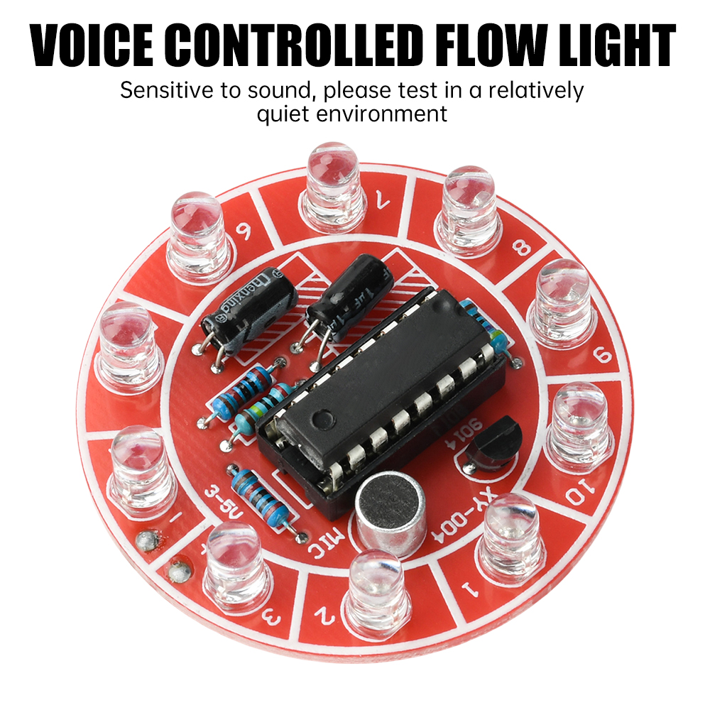 Diy Electronics News - 3–5V DC voice-controlled rotating LED running