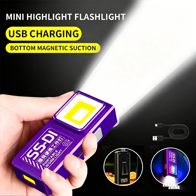 Diy Lamp Electronics - Mini COB LED Flashlight USB C