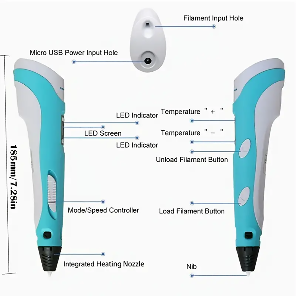 Magic bid Electronic 3D Pen 3d - Diy Electronics Filament のレビューと価格