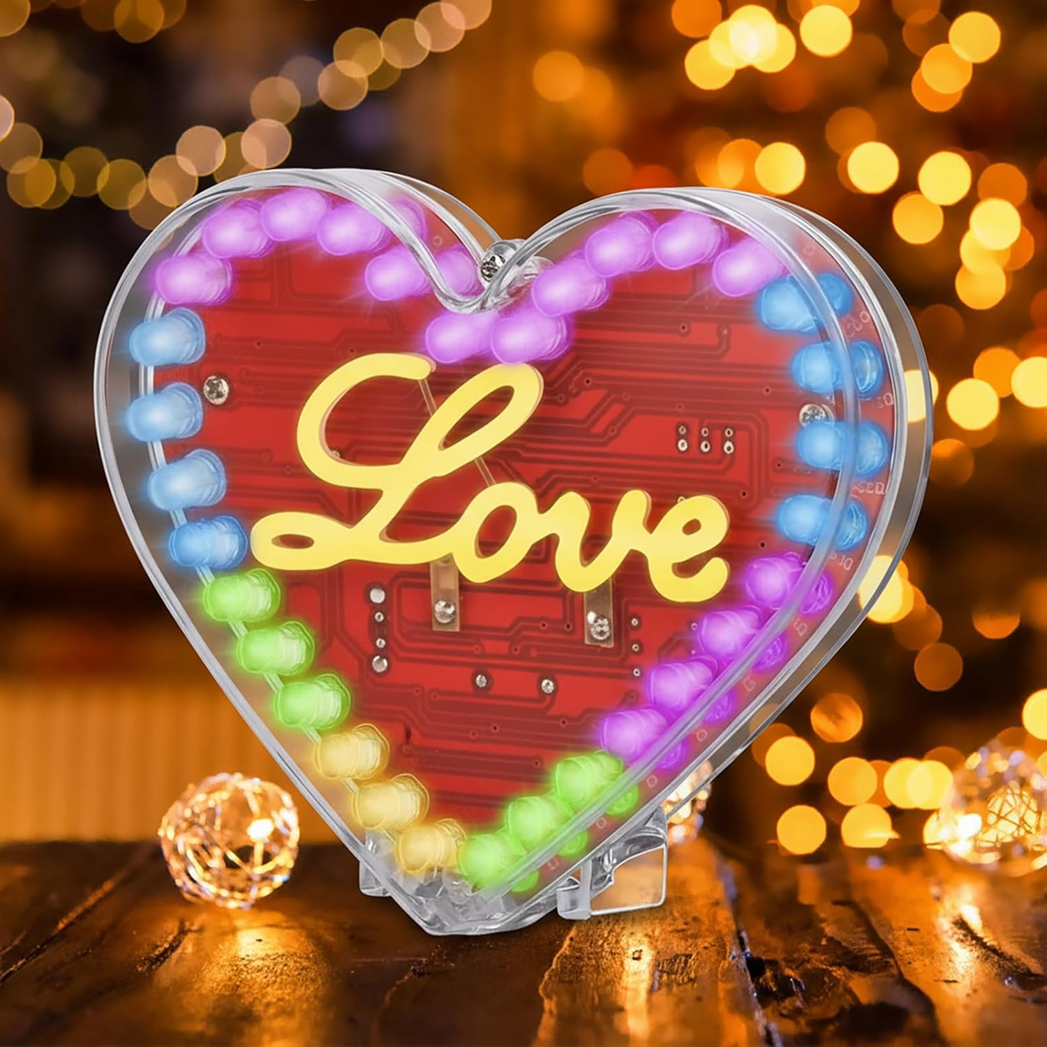 Heart Shaped LED Soldering Kit - Diy Electronics Filament のレビューと価格