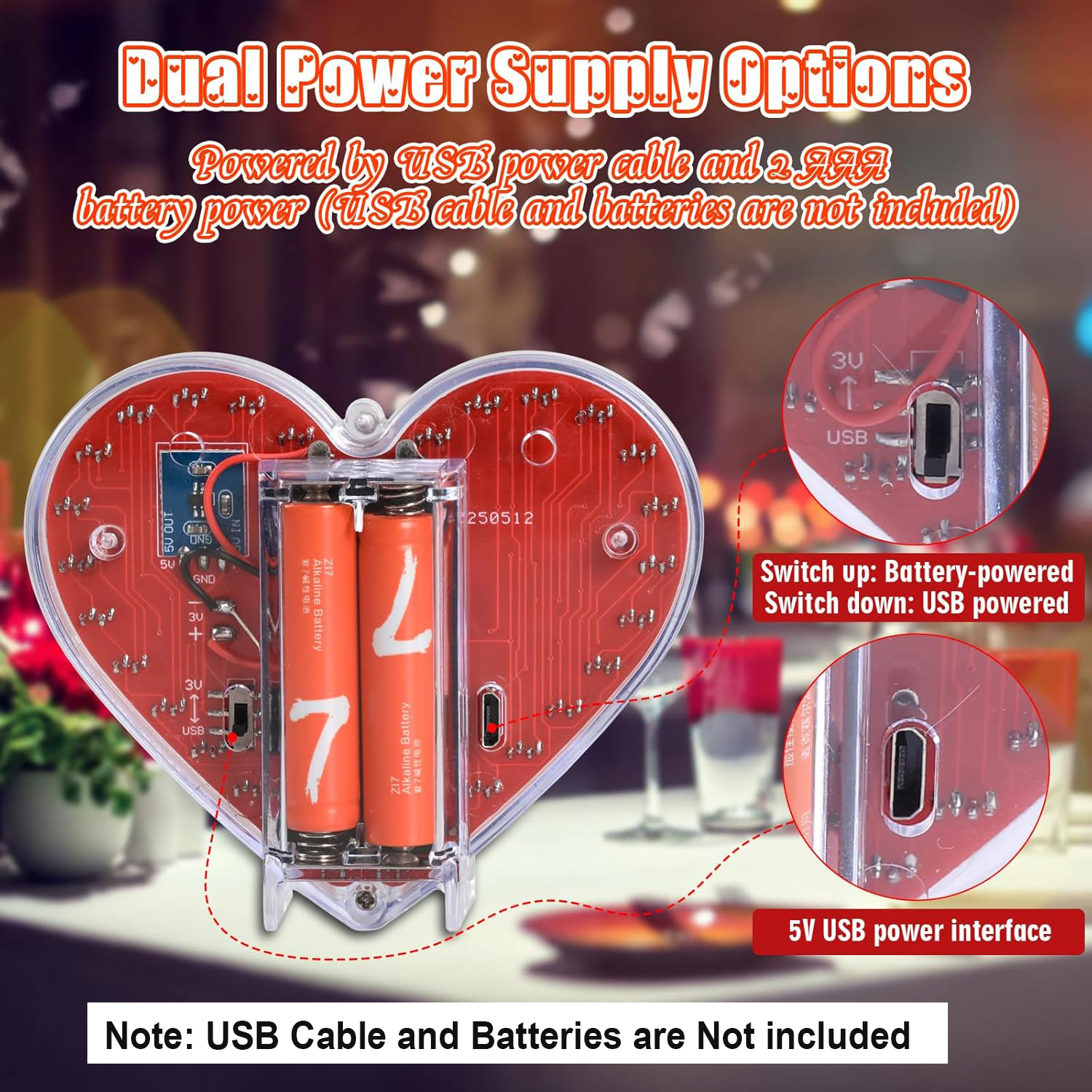 Heart Shaped LED Soldering Kit - Diy Electronics Filament のレビューと価格