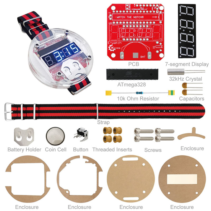Single Chip LED Kit Clock DIY  - Diy In Electronics のレビューと価格