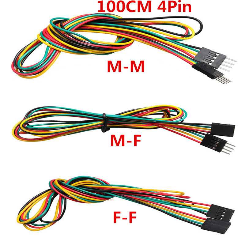 10pcs/lot 4pin 100cm M-M / M-F - Diy Electronics Breadboard のレビューと価格