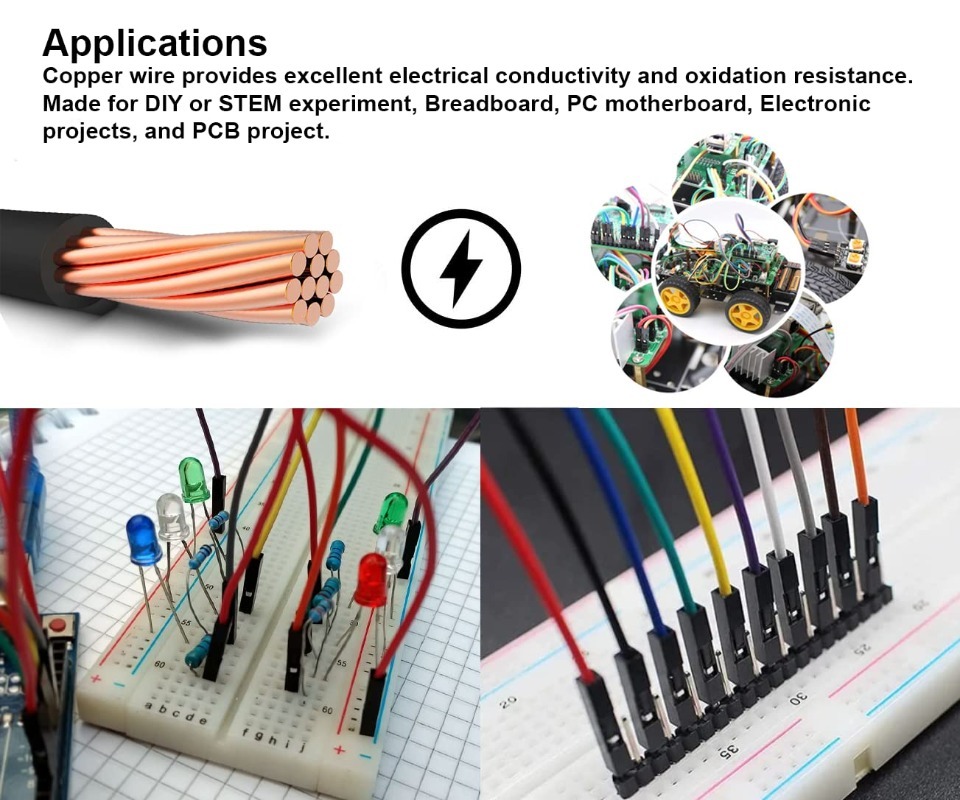 40Pin Dupont Cable Ribbon Jump - Diy Electronics Breadboard のレビューと価格