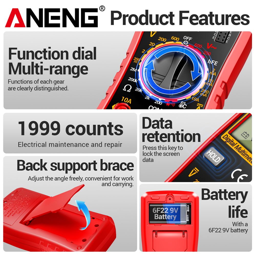 ANENG SZ853 High Precision Mul - Useful Diy Electronics のレビューと価格