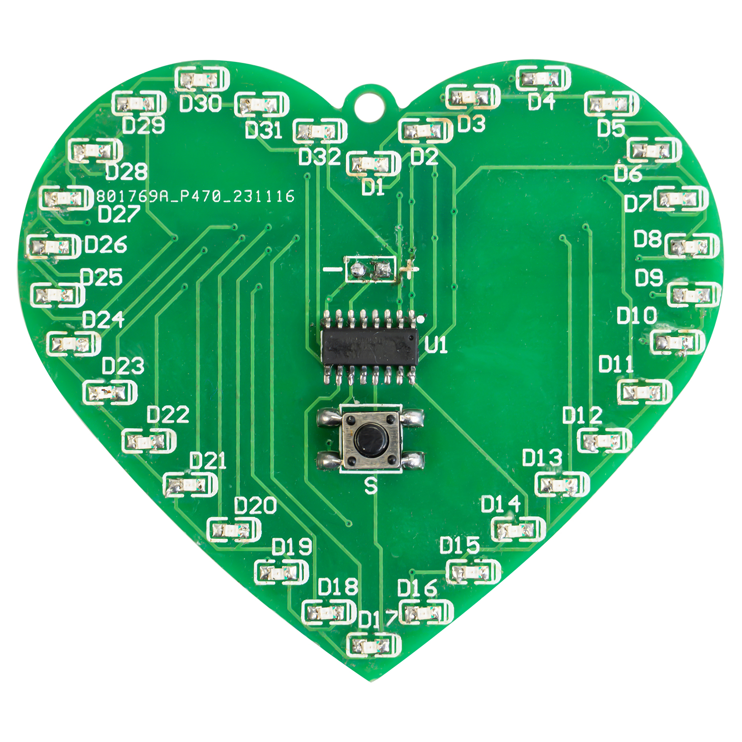DIY LED Heart Flashing Light K - Diy Electronics News のレビューと価格