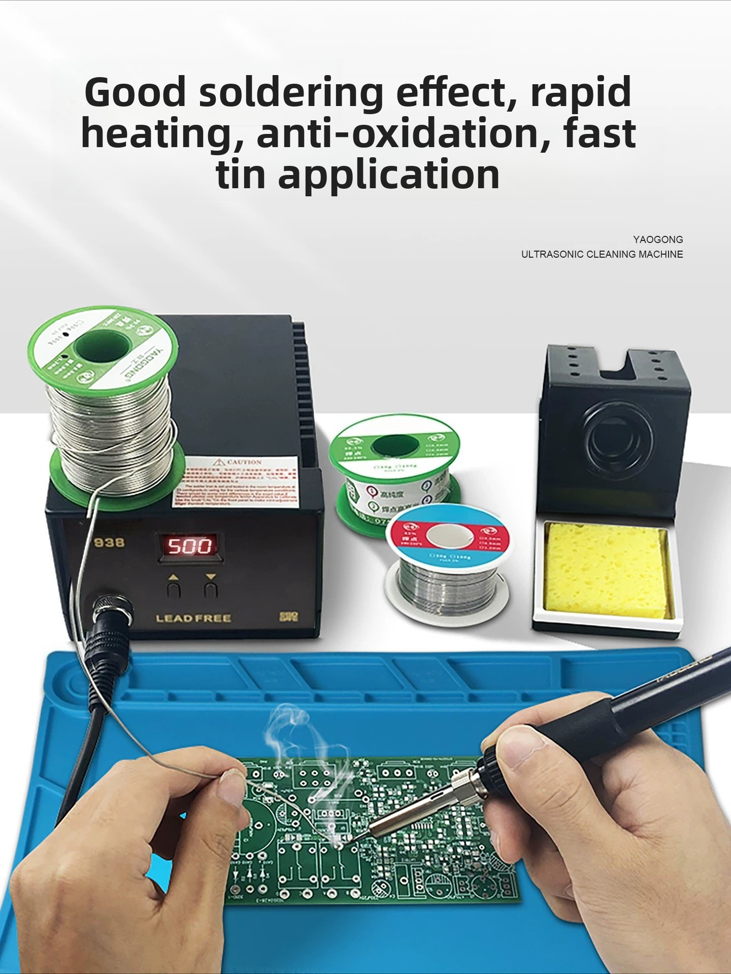 936B 60W Adjustable Temperatur - Diy Electronics Workstation のレビューと価格