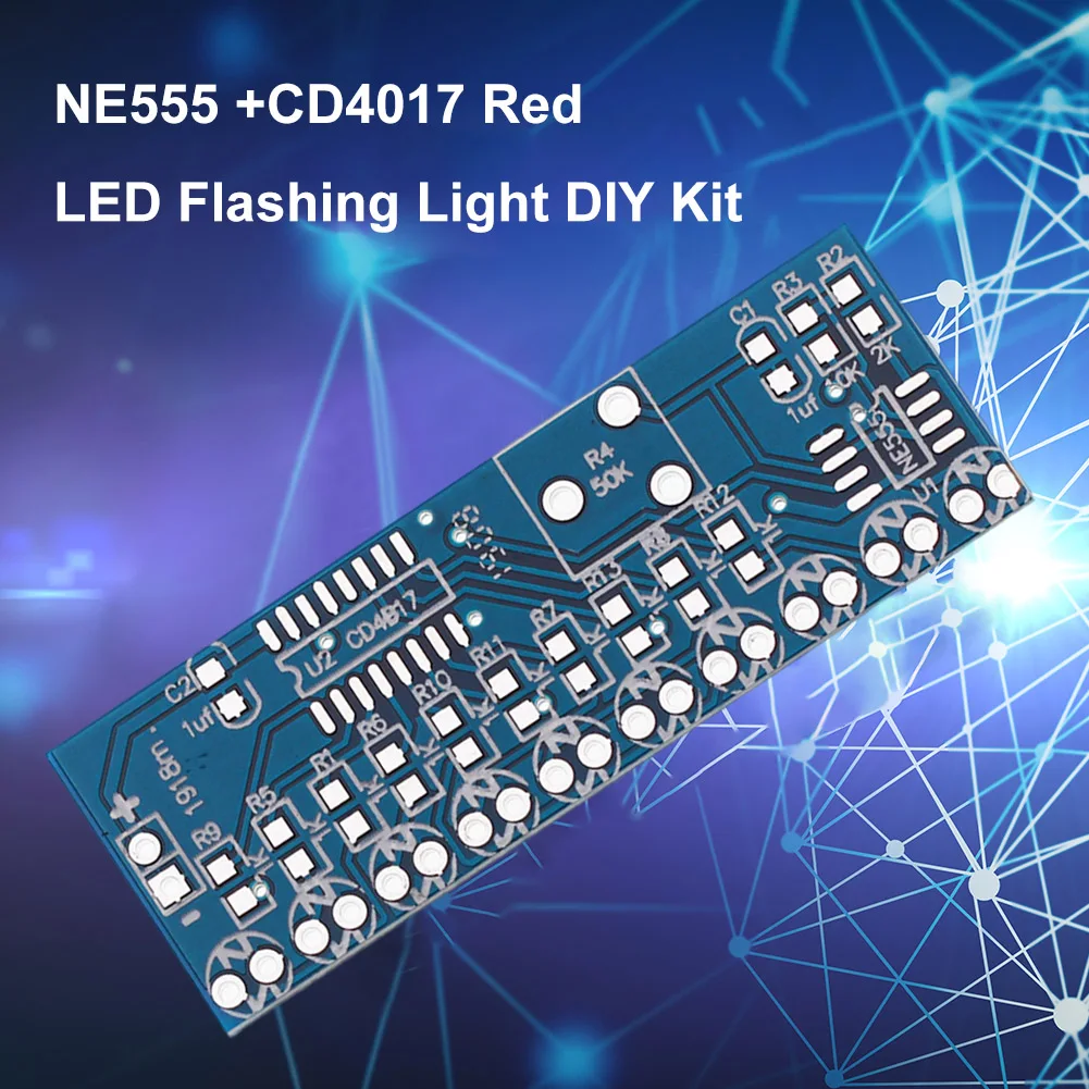 50PCS-5 NE555 +CD4017 Red LED  - Diy Electronics News のレビューと価格