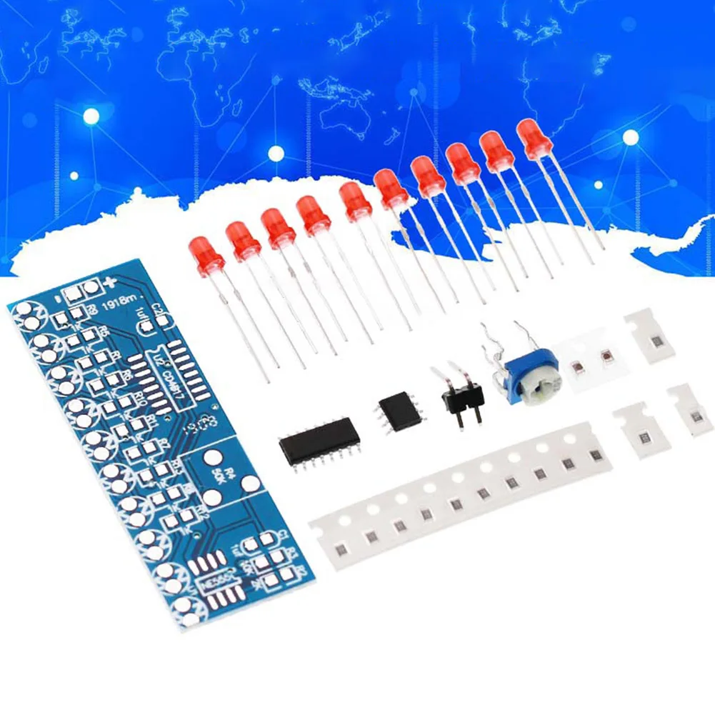 50PCS-5 NE555 +CD4017 Red LED  - Diy Electronics News のレビューと価格