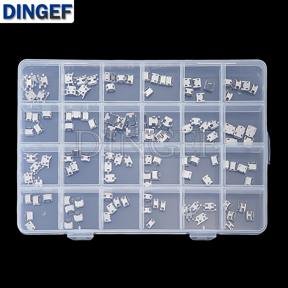 120Pcs Micro USB Connector Kit - Diy Electronics Tool Kit のレビューと価格