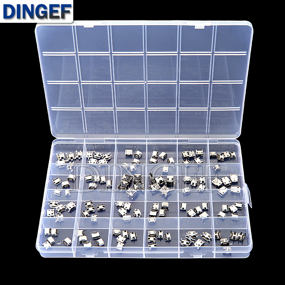 120Pcs Micro USB Connector Kit - Diy Electronics Tool Kit のレビューと価格