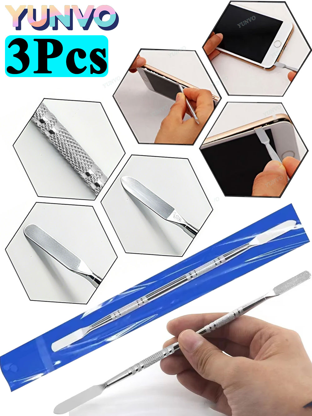 3Pcs Metal Spudger Crowbar Sta - Diy Electronics Repair のレビューと価格