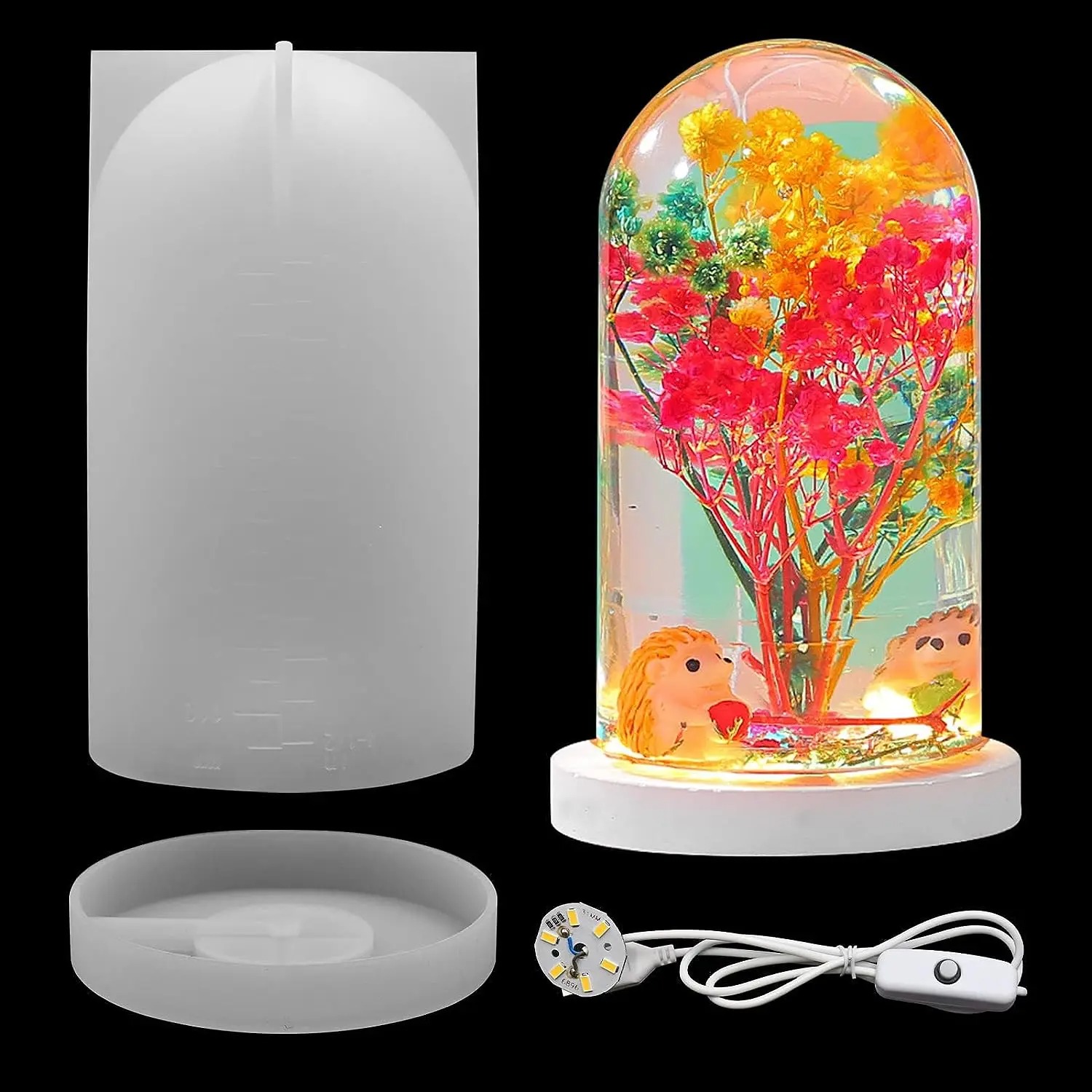 DIY Crystal Epoxy Resin Mold L - Diy Lamp Electronics のレビューと価格
