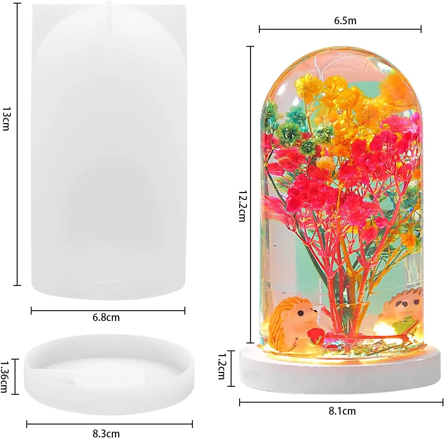 DIY Crystal Epoxy Resin Mold L - Diy Lamp Electronics のレビューと価格