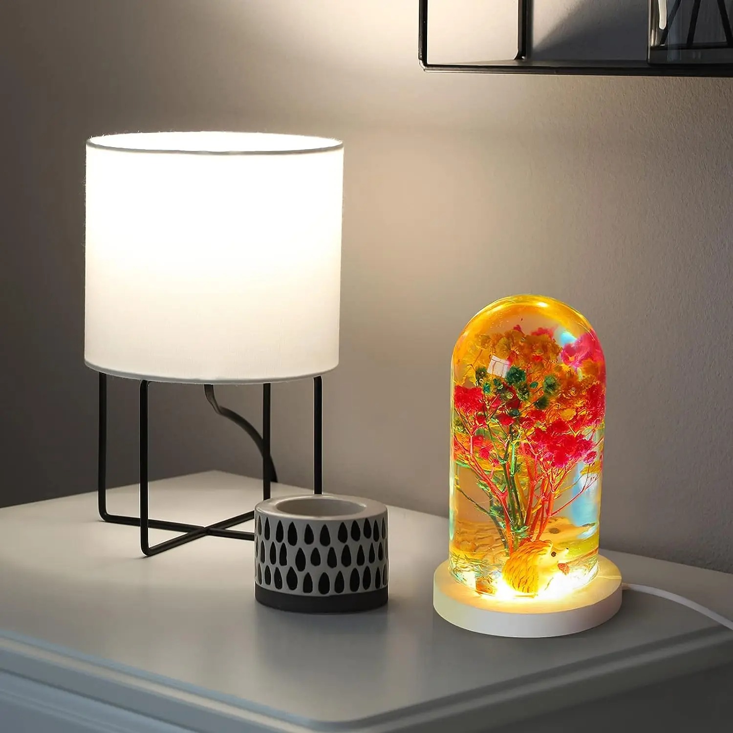DIY Crystal Epoxy Resin Mold L - Diy Lamp Electronics のレビューと価格