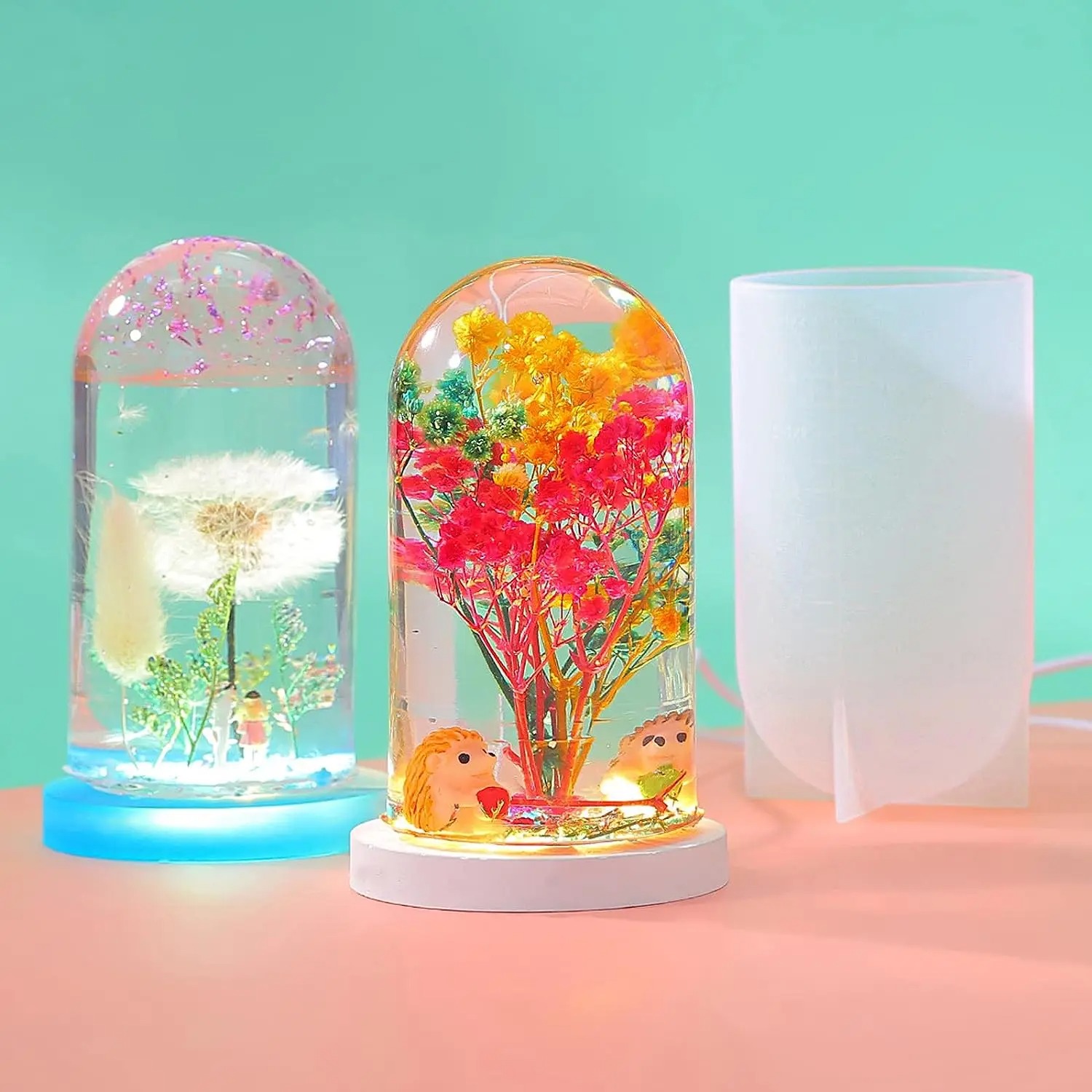 DIY Crystal Epoxy Resin Mold L - Diy Lamp Electronics のレビューと価格