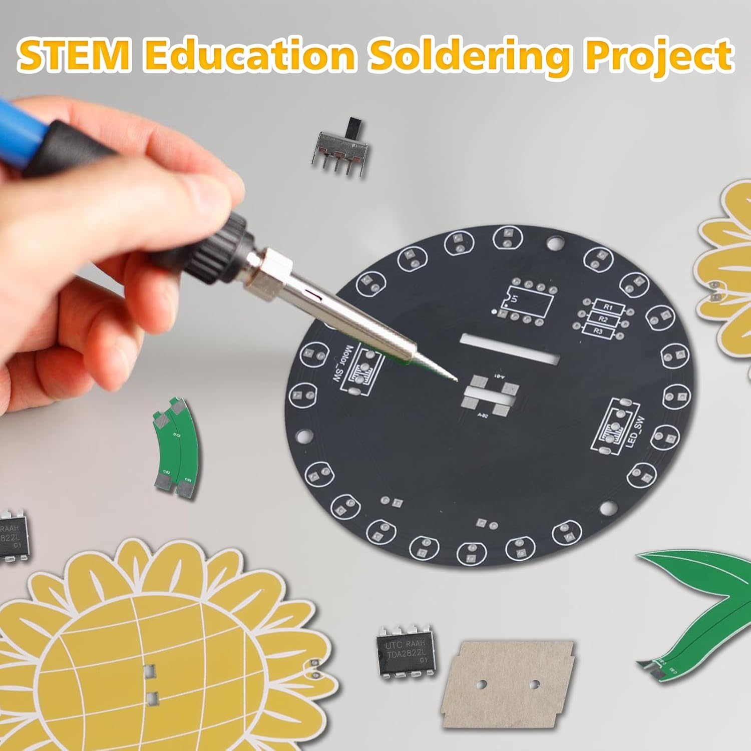 Light Chasing Sunflower Solder - Diy Electronics Gift Ideas のレビューと価格
