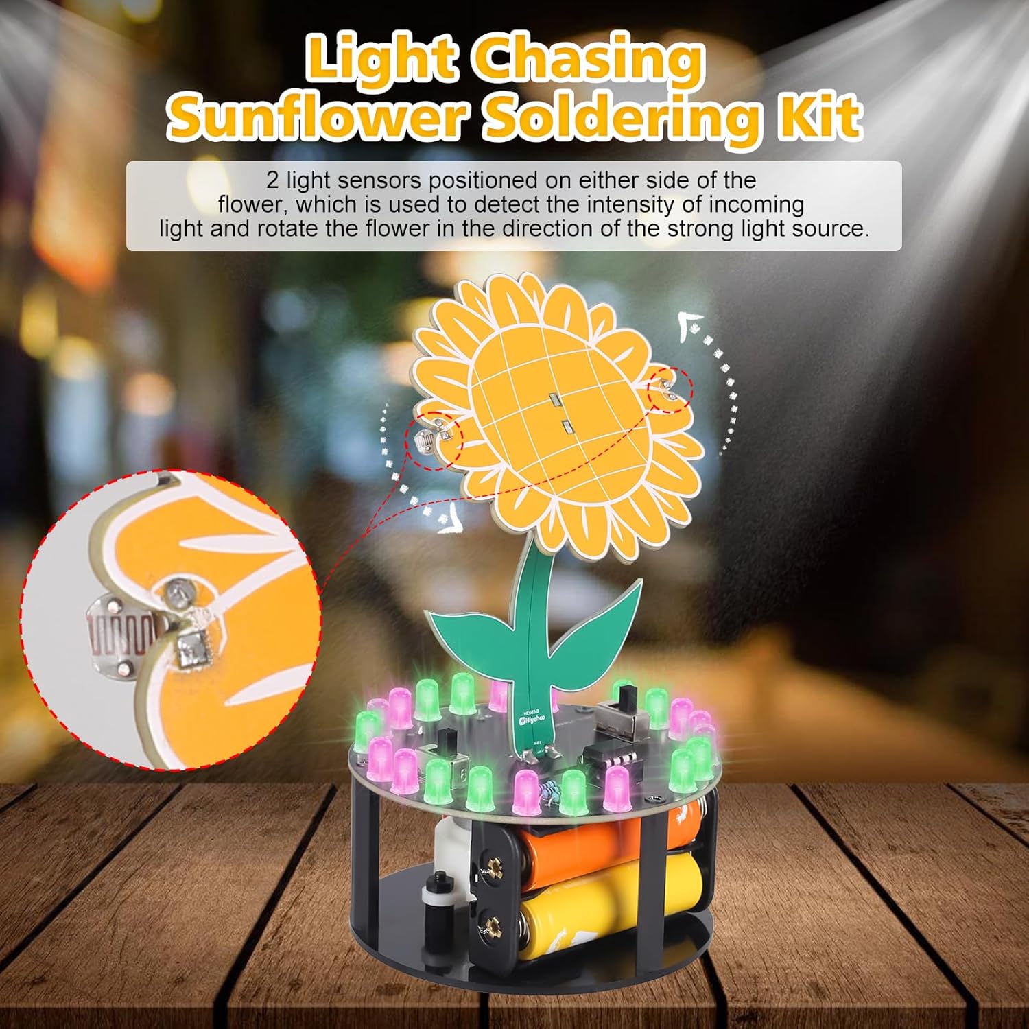 Light Chasing Sunflower Solder - Diy Electronics Gift Ideas のレビューと価格