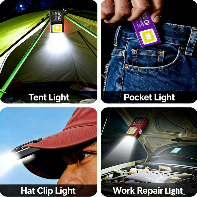 LED COB Mini Flashlight USB Re - Diy Lamp Electronics のレビューと価格