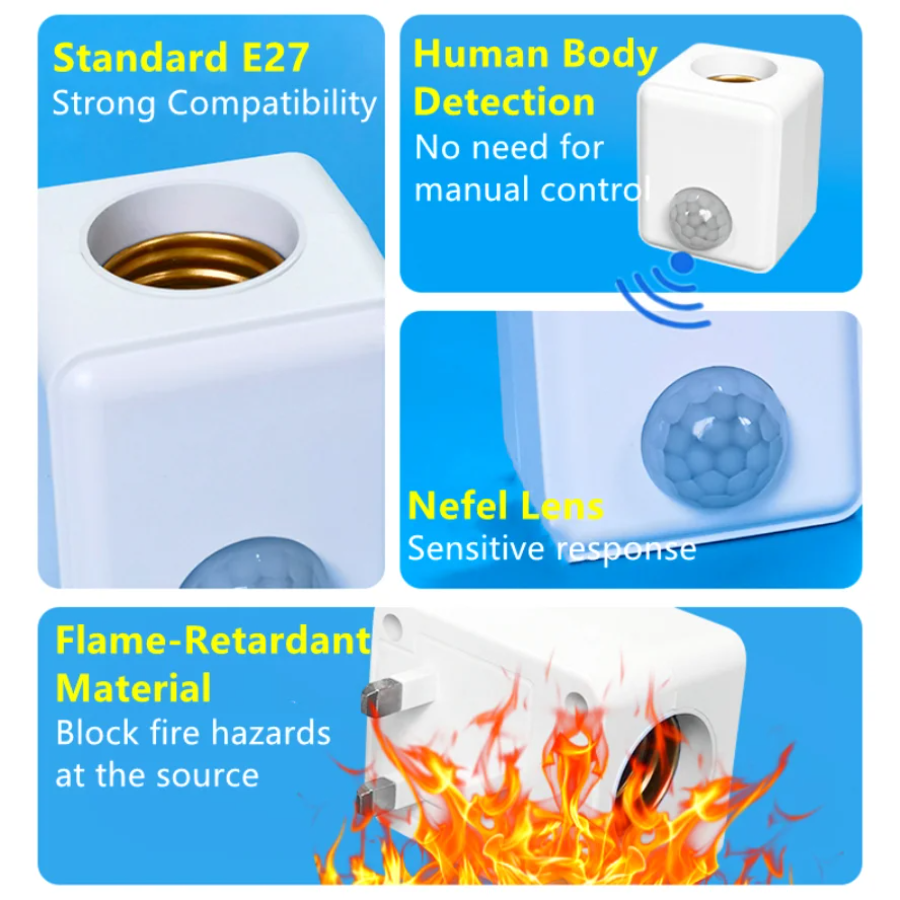 EU/US Plug E27 PIR Motion Sens - Ldr Light Sensor のレビューと価格