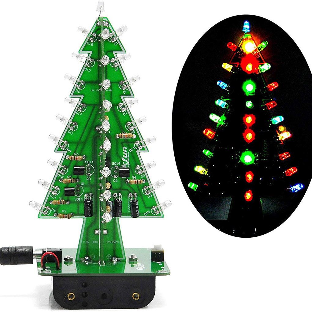 DIY Christmas Tree LED Flash K - Diy Electronics Tool Kit のレビューと価格
