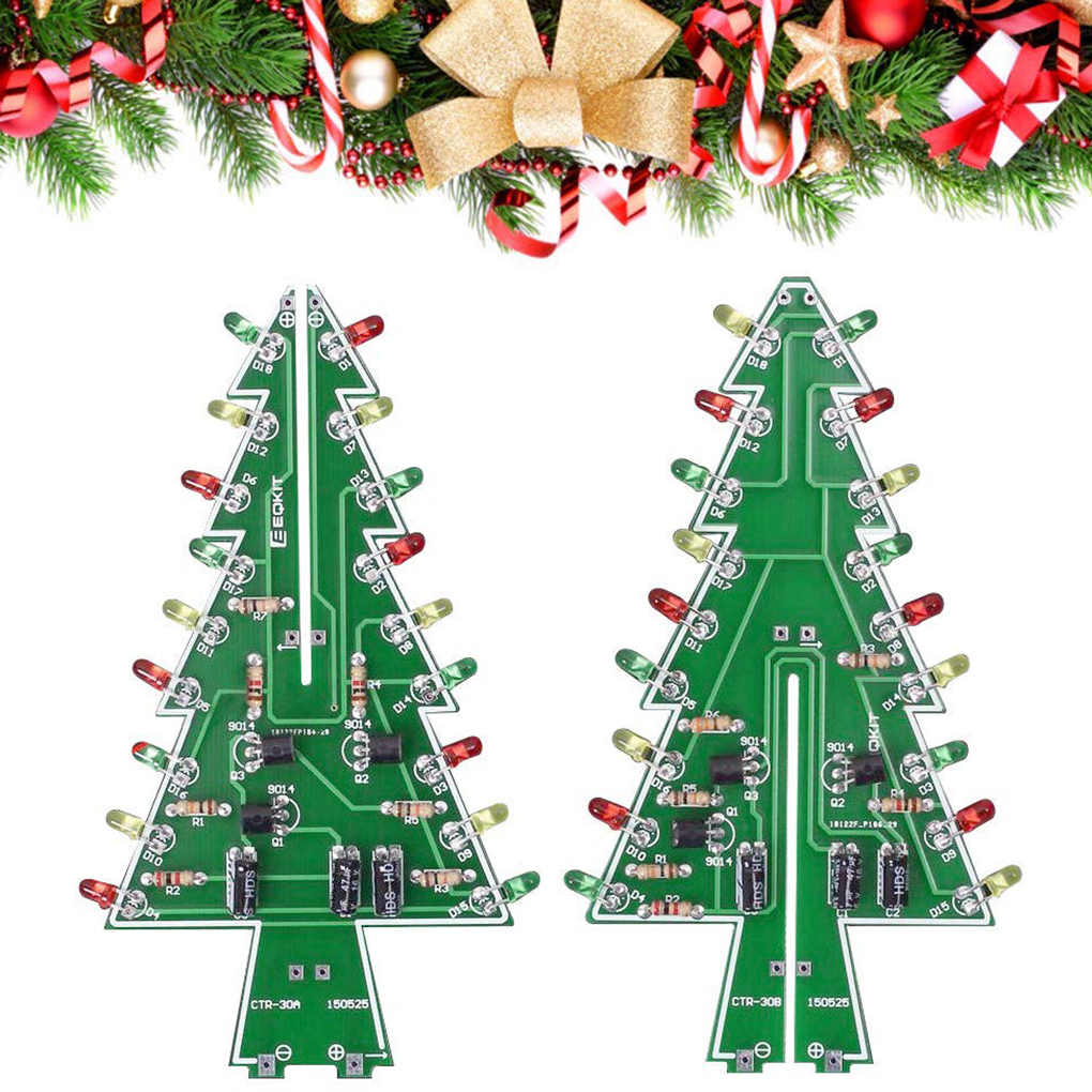 DIY Christmas Tree LED Flash K - Diy Electronics Tool Kit のレビューと価格