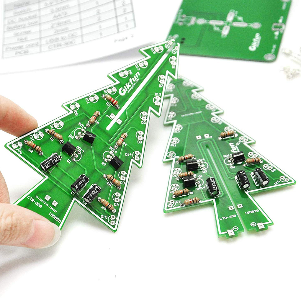 DIY Christmas Tree LED Flash K - Diy Electronics Tool Kit のレビューと価格