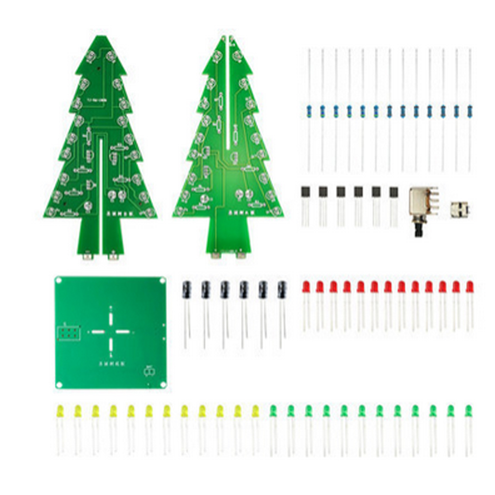DIY Christmas Tree LED Flash K - Diy Electronics Tool Kit のレビューと価格