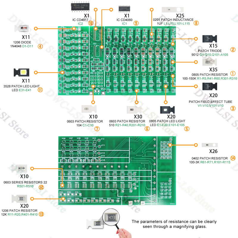 SMD/SMT 14 Types Of 240 Patch  - Diy Electronics News のレビューと価格