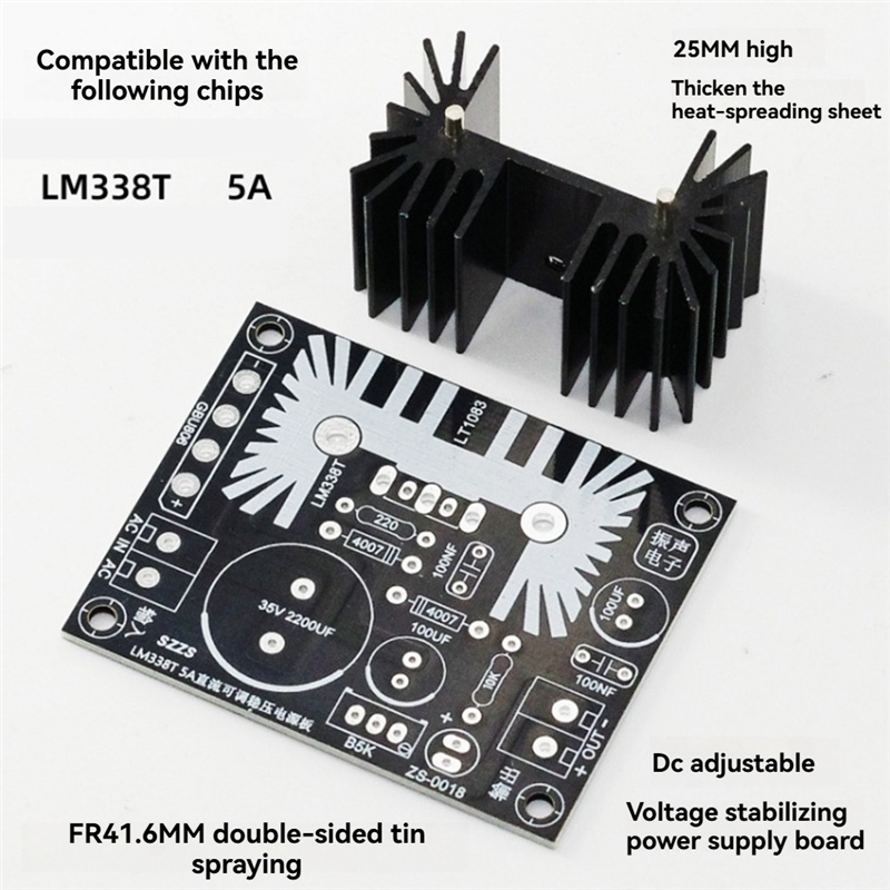 ABVO-LM338 5A Adjustable Linea - Diy Electronics Filament のレビューと価格