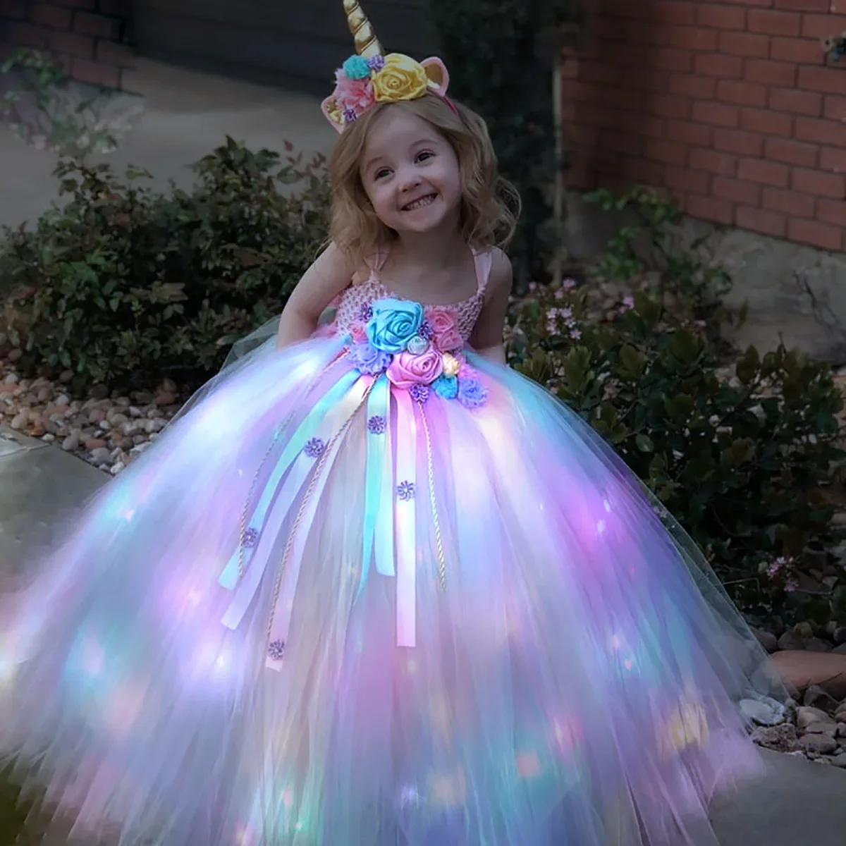 Gilrs Long LED Unicorn Tutu Dr - Diy Halloween Electronics のレビューと価格