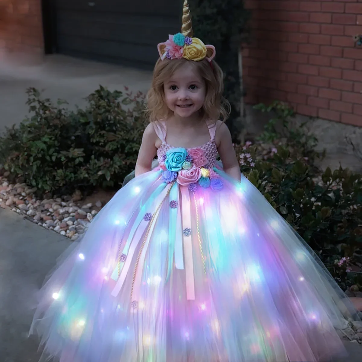 Gilrs Long LED Unicorn Tutu Dr - Diy Halloween Electronics のレビューと価格