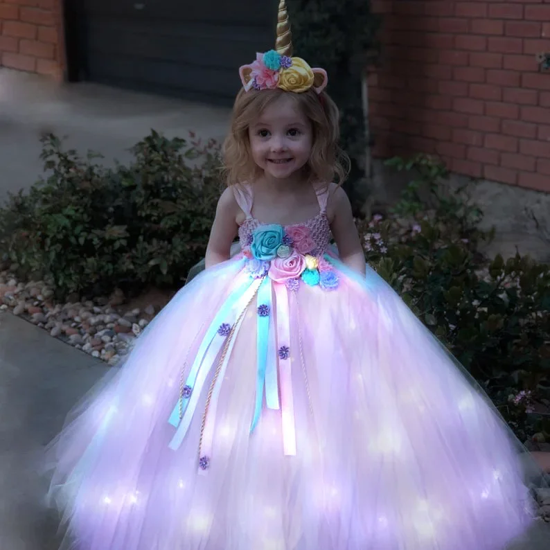 Gilrs Long LED Unicorn Tutu Dr - Diy Halloween Electronics のレビューと価格