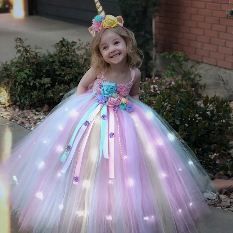 Gilrs Long LED Unicorn Tutu Dr - Diy Halloween Electronics のレビューと価格
