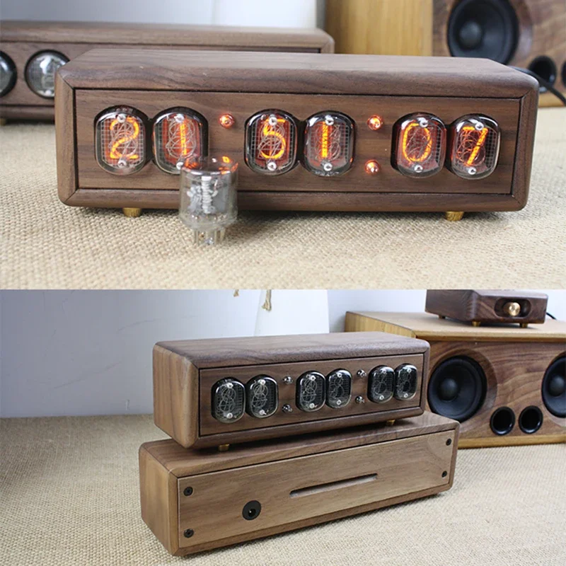 Luxury Wood Nixie Tube Clock D - Diy Electronics Gift Ideas のレビューと価格
