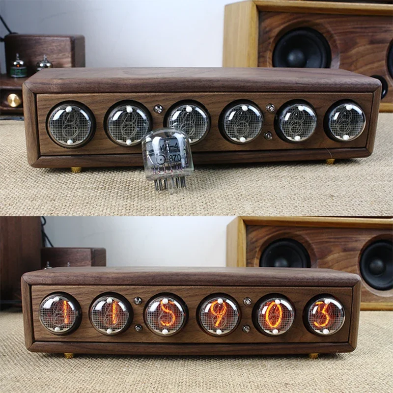 Luxury Wood Nixie Tube Clock D - Diy Electronics Gift Ideas のレビューと価格
