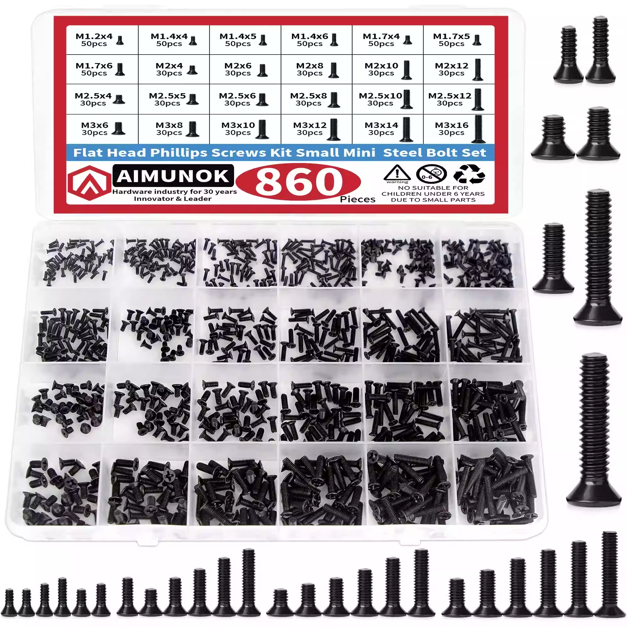 860PCS Small Screws Assortment - Diy Electronics Repair のレビューと価格