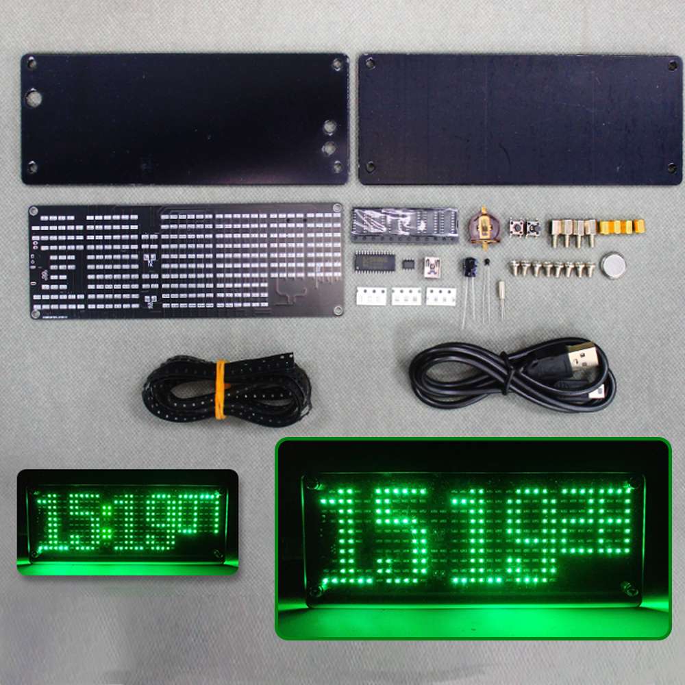 DIY Digital Dot Matrix Clock E - Diy Electronics News のレビューと価格