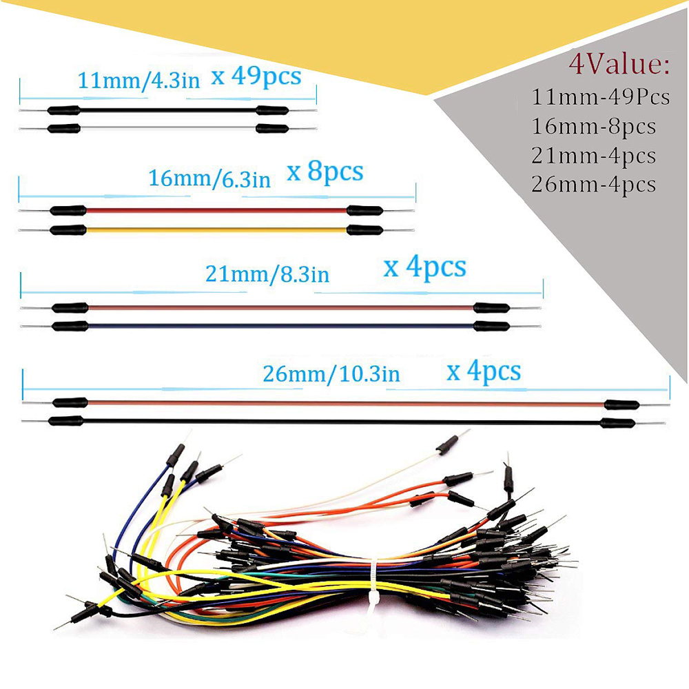 Breadboard Jumper Wire Kit wit - Diy Electronics Breadboard のレビューと価格