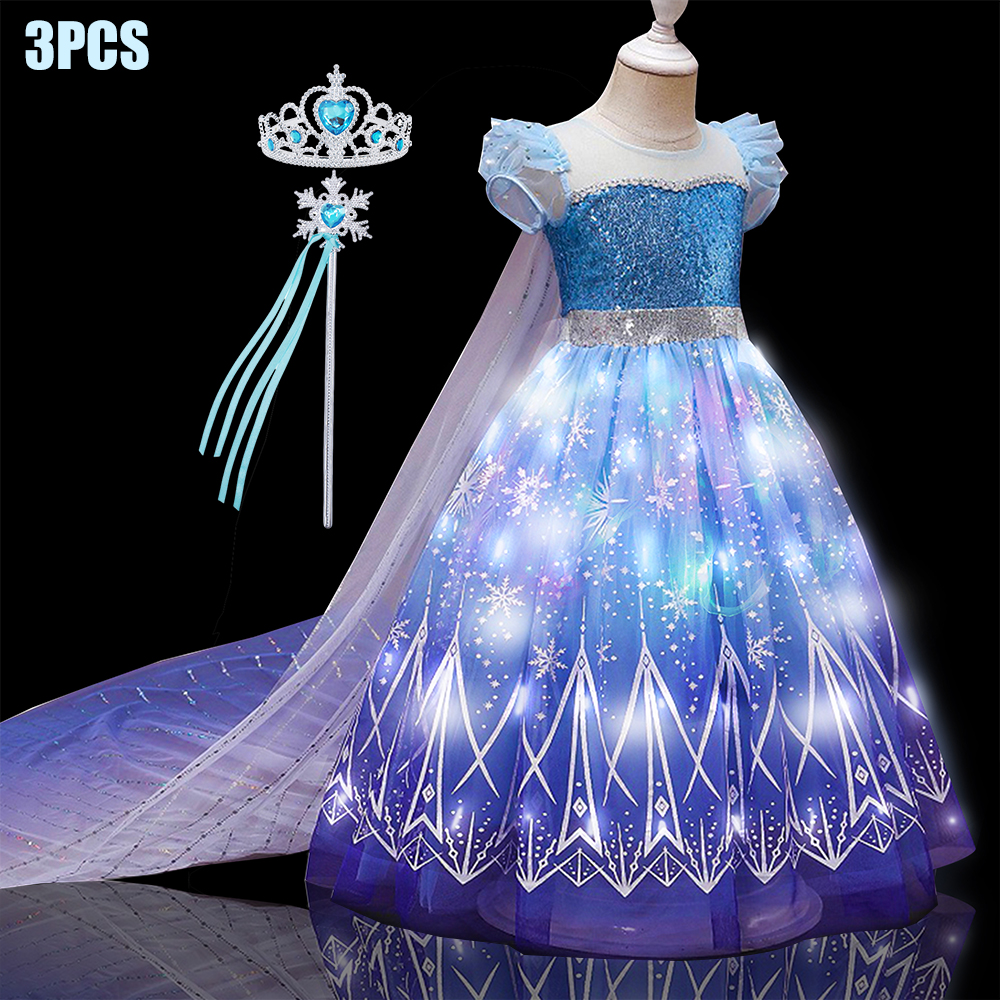 Kids Copslay Elsa LED Light Up - Diy Halloween Electronics のレビューと価格