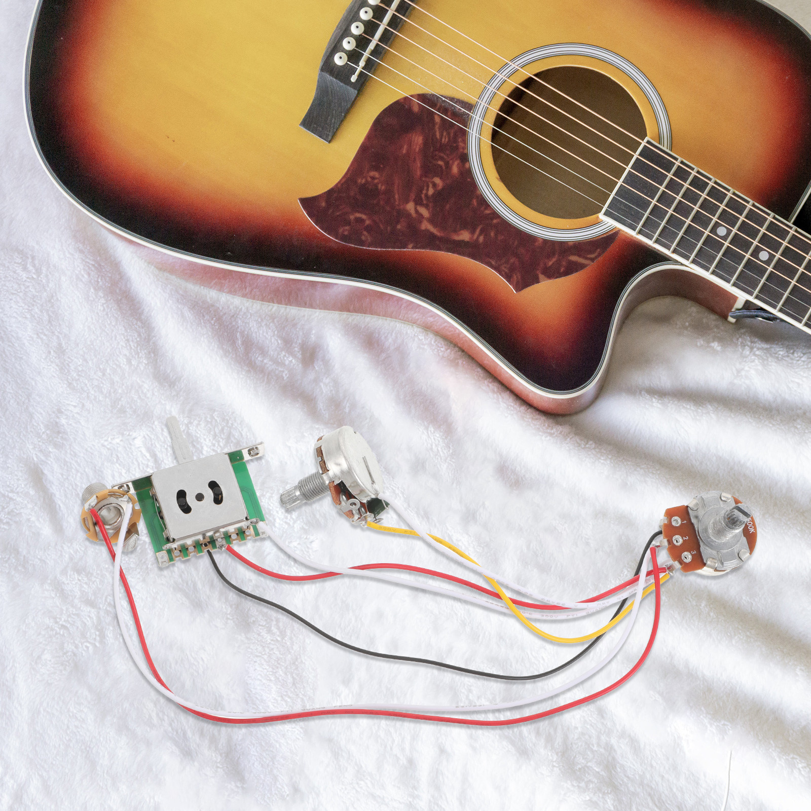 1Set Guitar Wiring Harness Kit - Diy Guitar Electronics Kit のレビューと価格