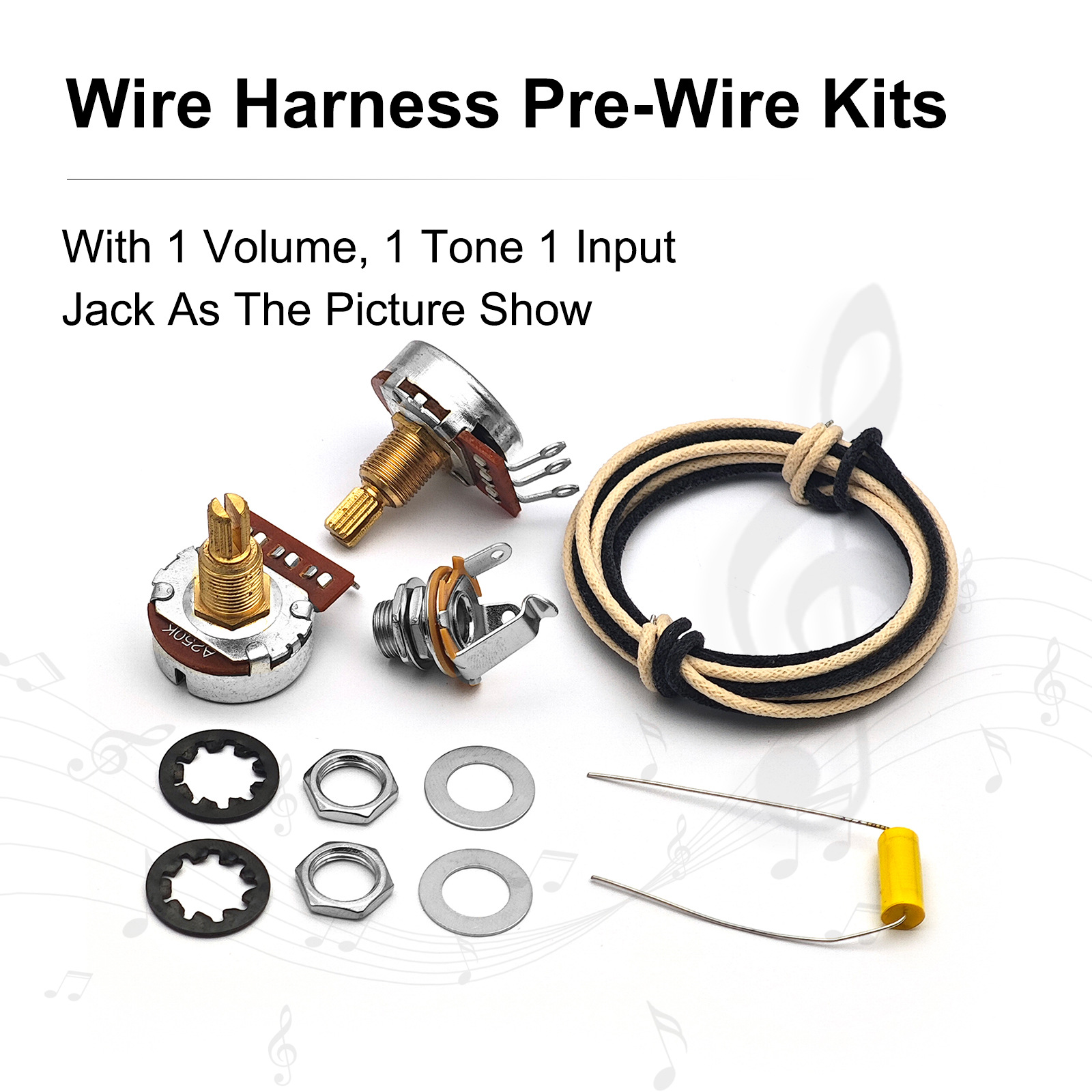 Bass DIY Wiring Harness1 Volum - Diy Guitar Electronics Kit のレビューと価格