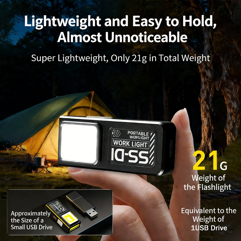 Mini COB LED Flashlight USB C  - Diy Lamp Electronics のレビューと価格
