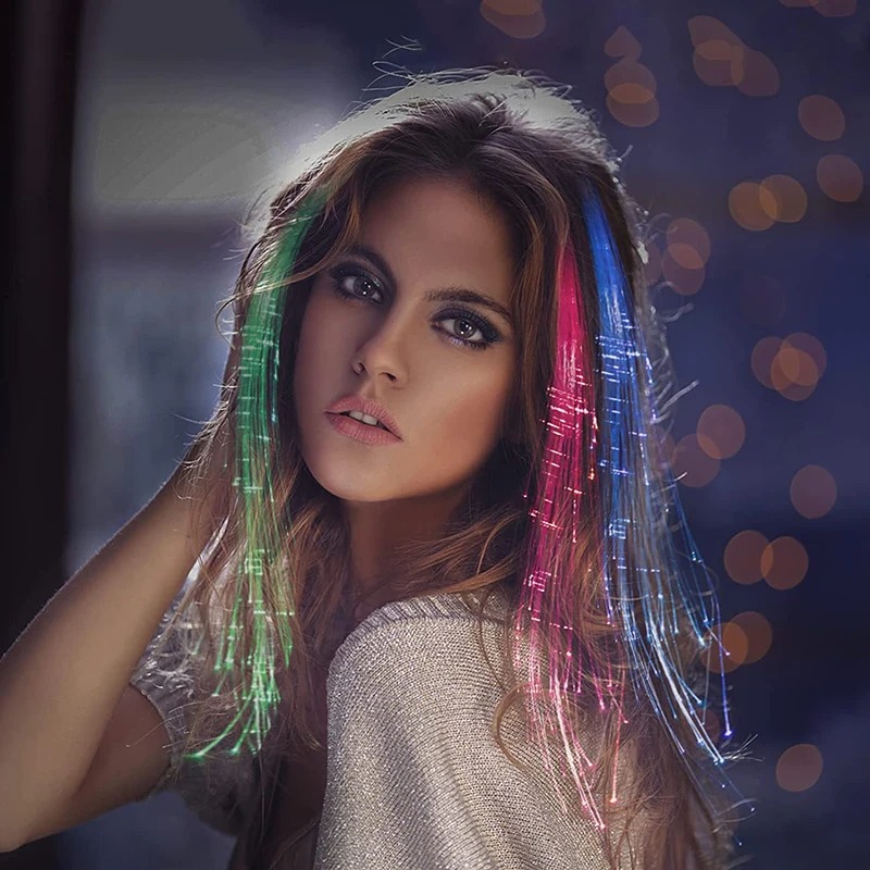 1-10PCS LED Glowing Hair Braid - Diy Halloween Electronics のレビューと価格